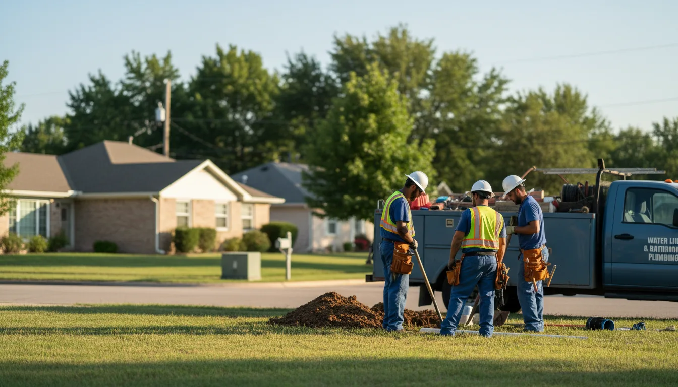Residential water line and bathroom plumbing service in Monument, OR